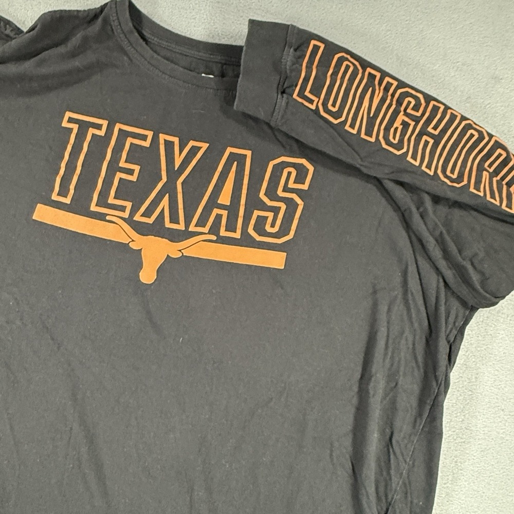 University Of Texas Longhorns Gray Long Sleeve Tee Mens 3XLT Fanatics